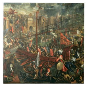 The Taking of Constantinople (oil on canvas) Tile