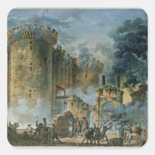 The Taking of the Bastille, 14th July 1789 Square Sticker