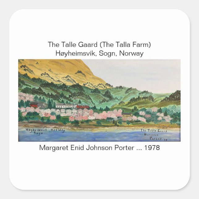 The Talle Gaard (The Talla Farm) '78 MEJP Square Sticker (Front)
