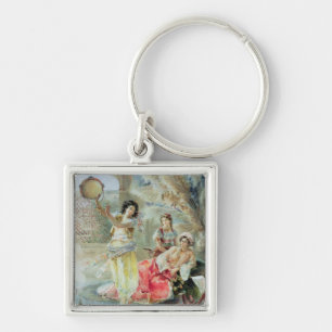 The Tambourine (w/c on paper) Key Ring