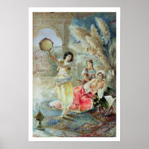 The Tambourine (w/c on paper) Poster