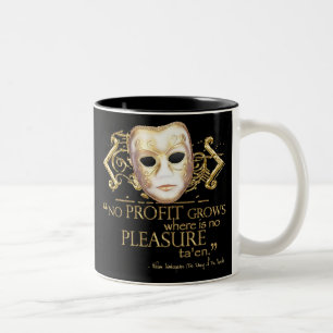 The Taming of the Shrew Quote (Gold Version) Two-Tone Coffee Mug