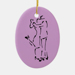 The Tango Dancers customisable Ceramic Tree Decoration