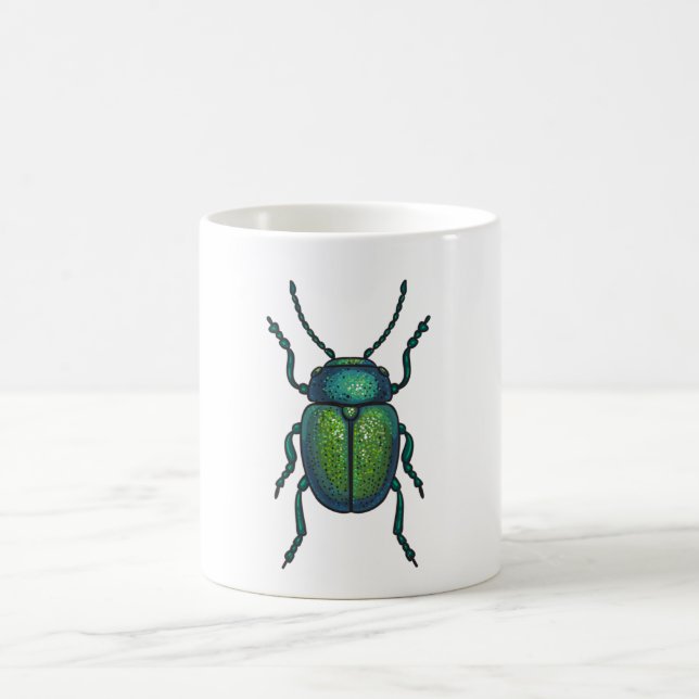 The tansy beetle coffee mug (Center)