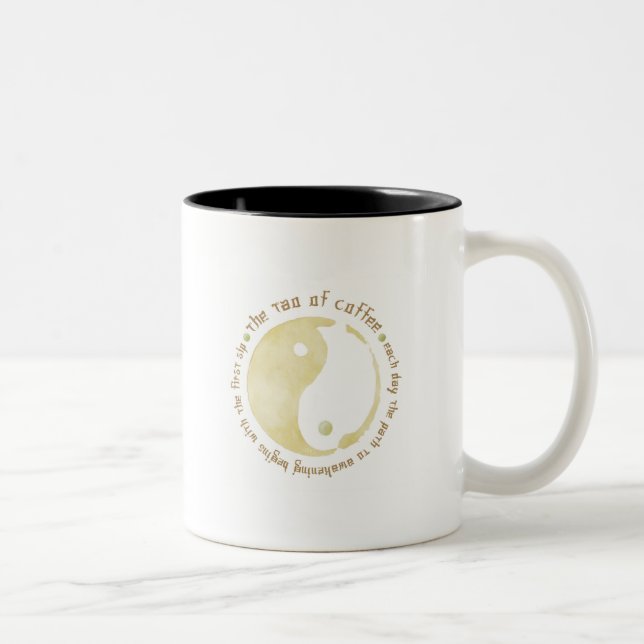 the tao of coffee Two-Tone coffee mug (Right)