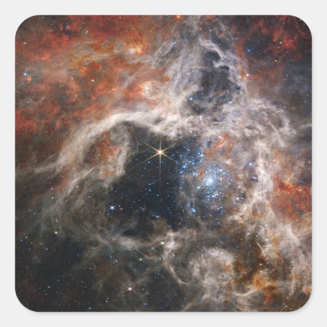 The Tarantula Nebula | JWST Square Sticker (Front)