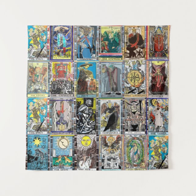 The Tarot Card Major Arcana Combo Tapestry (Front)