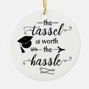 The tassel is worth the hassle ceramic tree decoration