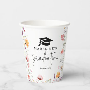 The tassel worth the hassle Wildflower Graduation Paper Cups