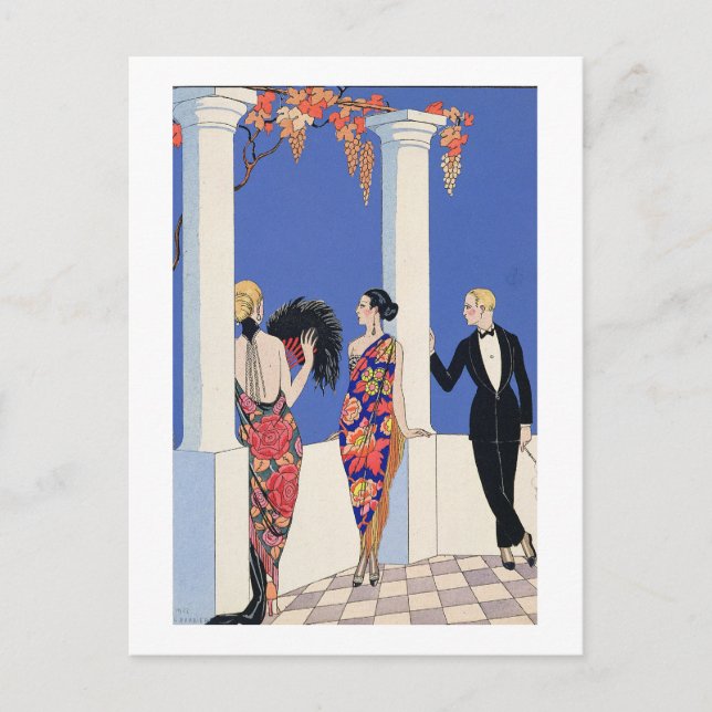 The Taste of Shawls, 1922 (pochoir print) Postcard (Front)