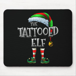 The Tattooed Elf Matching Family Tattooed Christma Mouse Mat