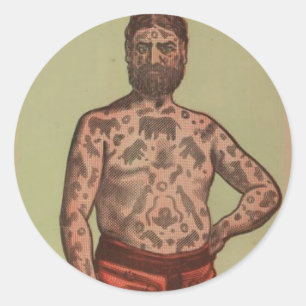 The Tattooed Greek Classic Round Sticker