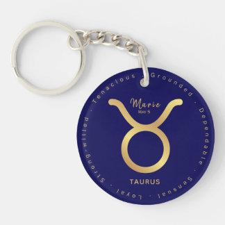 The Taurian Star -  Personalised Zodiac Key Ring