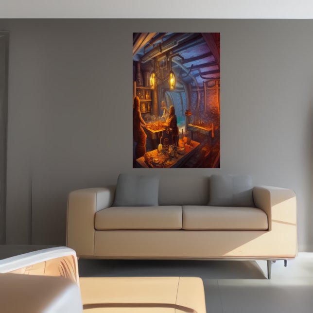 The Tavern downtown | AI Art Poster (Creator Uploaded)