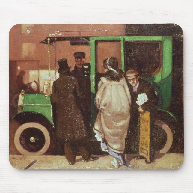 The Taxi Cab, c.1908-10 Mouse Mat (Front)