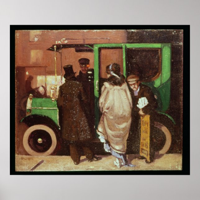 The Taxi Cab, c.1908-10 Poster (Front)