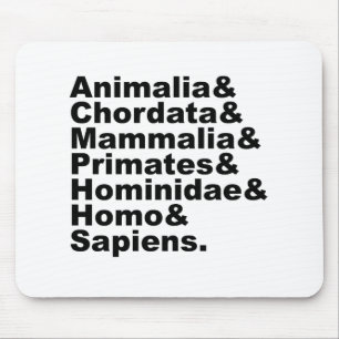 The Taxonomy of Man Kingdom Through Species Mouse Mat