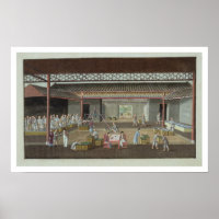 The Tea Depot (gouache on silk)