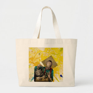 The Tea Man by Michael Moffa Large Tote Bag
