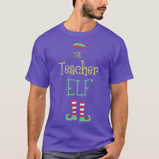 The Teacher Elf Christmas Elf Tee Family Matching 