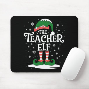 The Teacher Elf Christmas Family Matching Group Mouse Mat