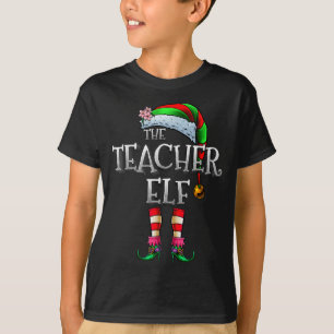 The Teacher Elf Shirt Matching Family Funny Christ