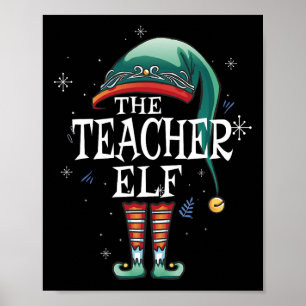 The Teacher Elf Xmas Matching Elf Family For Chris Poster