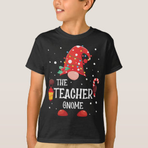 The Teacher Gnome Matching Family Christmas Gnome T-Shirt