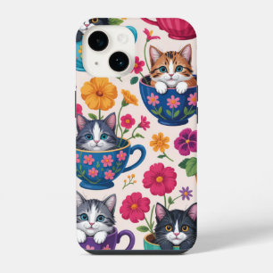 The Teacup Kittens & Blooms iPhone 14 Case