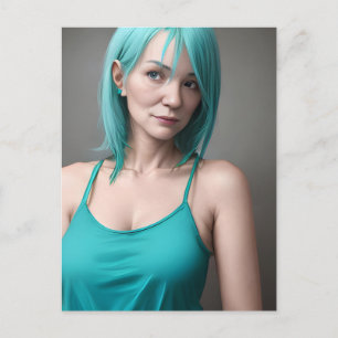 The Teal Haired Woman Postcard