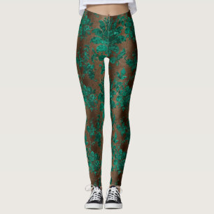 The Teal Velvet  Series Design 3  Leggings
