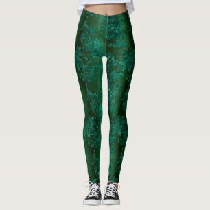 The Teal Velvet  Series Design 4  Leggings