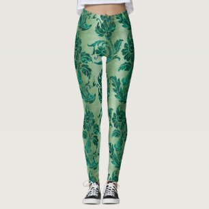 The Teal Velvet  Series Design 5  Leggings
