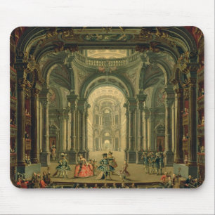 The Teatro Reale in Turin (oil on canvas) Mouse Mat