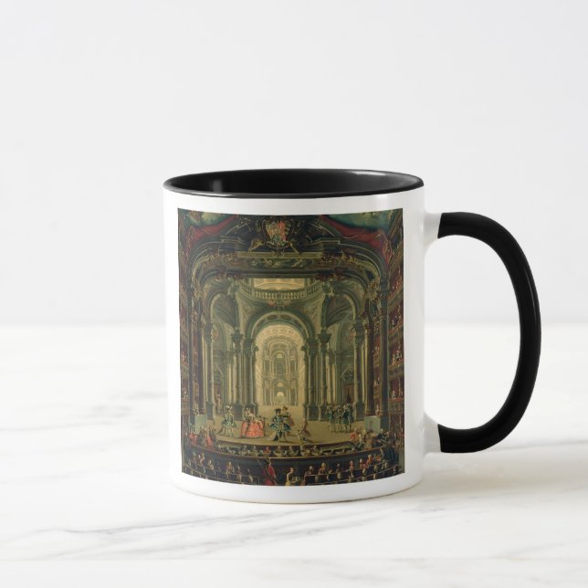 The Teatro Reale in Turin (oil on canvas) Mug (Right)