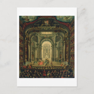 The Teatro Reale in Turin (oil on canvas) Postcard