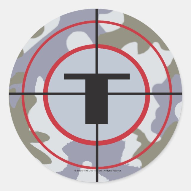 The Techno Tribe Logo Classic Round Sticker (Front)