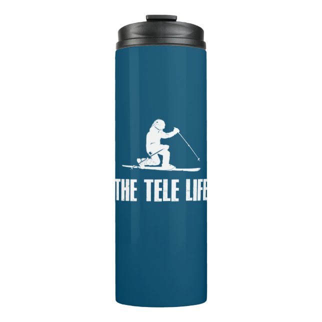 The Telemark Ski Life Thermal Tumbler (Front)