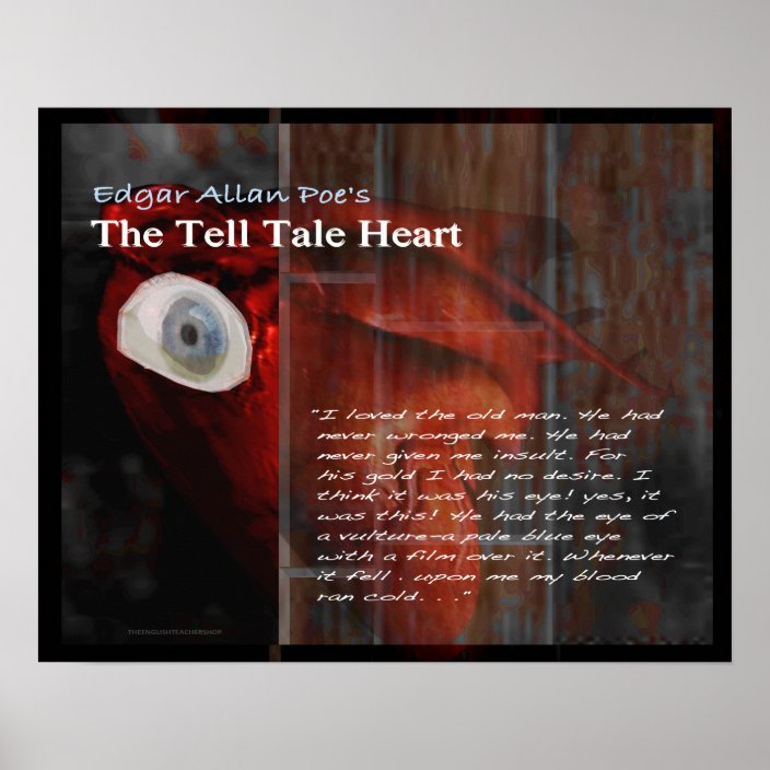 The Tell Tale Heart text Poster | Zazzle.co.uk