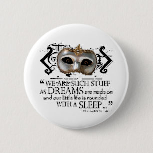 The Tempest Quote 6 Cm Round Badge