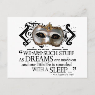 The Tempest Quote Postcard
