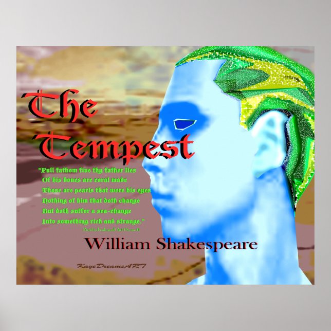 The Tempest quote Poster (Front)
