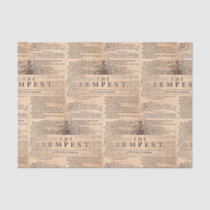 The Tempest Shakespeare Play Cream Tissue Paper