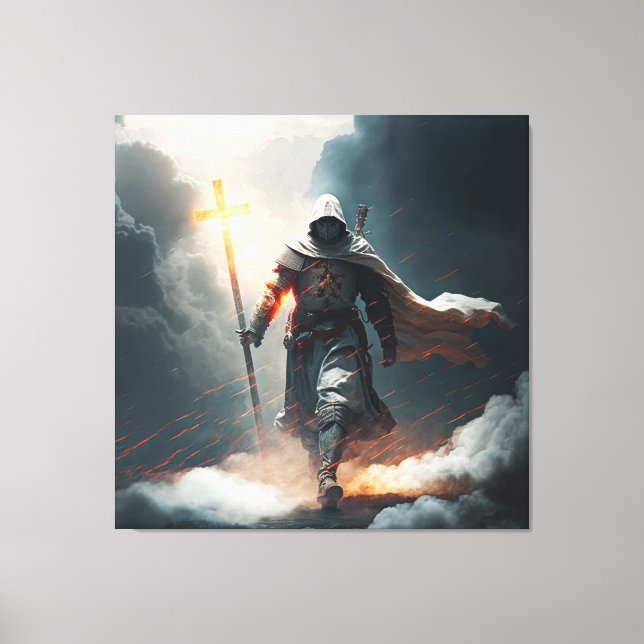 The Templars, The Cross, and The Elements of Fire  Canvas Print (Front)