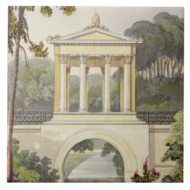 The Temple Bridge, from Ackermann's 'Repository of Tile (Front)