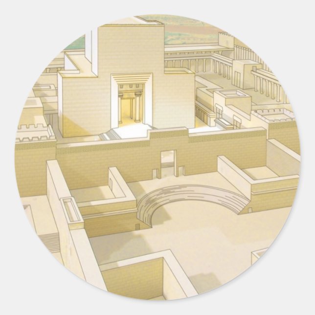 The Temple of Jerusalem Classic Round Sticker (Front)
