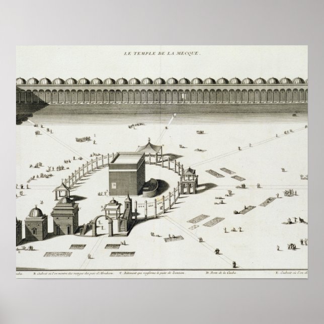 The Temple of Mecca (engraving) Poster (Front)
