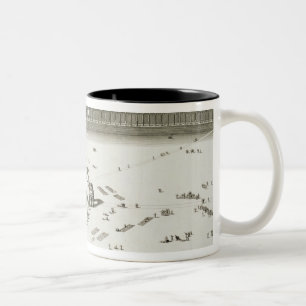 The Temple of Mecca (engraving) Two-Tone Coffee Mug