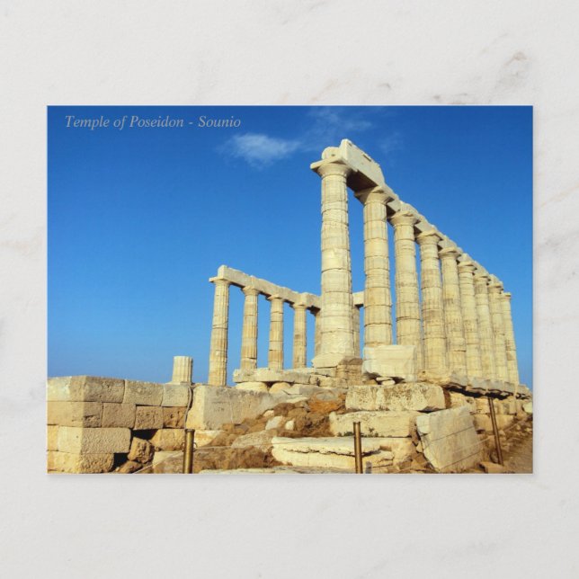 The temple of Poseidon in Sounio Postcard (Front)