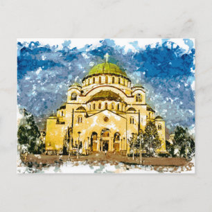 The Temple of Saint Sava Belgrade Srbija Postcard